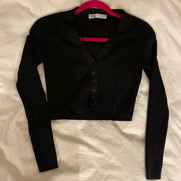 Zara knit cropped top - Picture 1 of 3